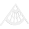 Ekena Millwork Pitch Classic Wagon Wheel Architectural Grade PVC Gable Pediment, 72"W x 36"H x 1"P (12/12) GPP072X036X100CWW - alternate 1